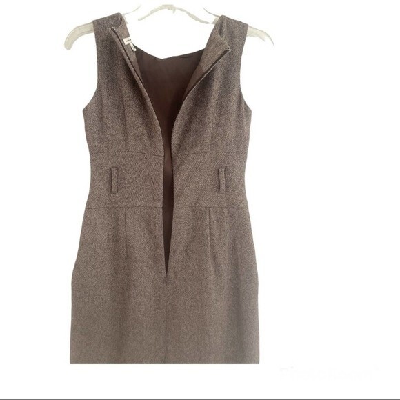 Banana Republic Wool Gray Dress Size 0 - Picture 8 of 9